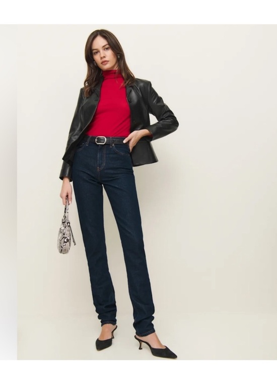 Reformation Denim - Reformation Etta High Rise Stacked Slim Jeans- size 26